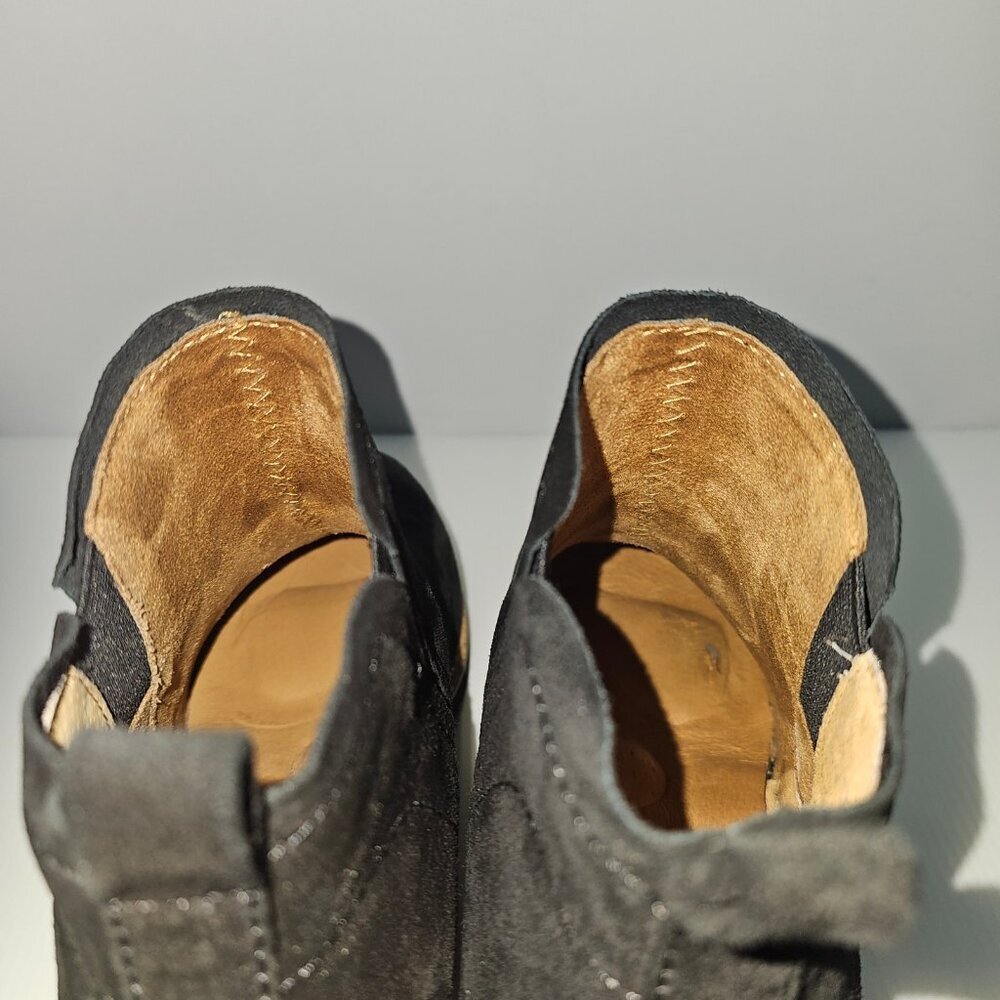 Sofft Emeree Ankle Bootie Womens 9.5 Black Suede Waterproof Wedge Chelsea - Picture 10 of 14